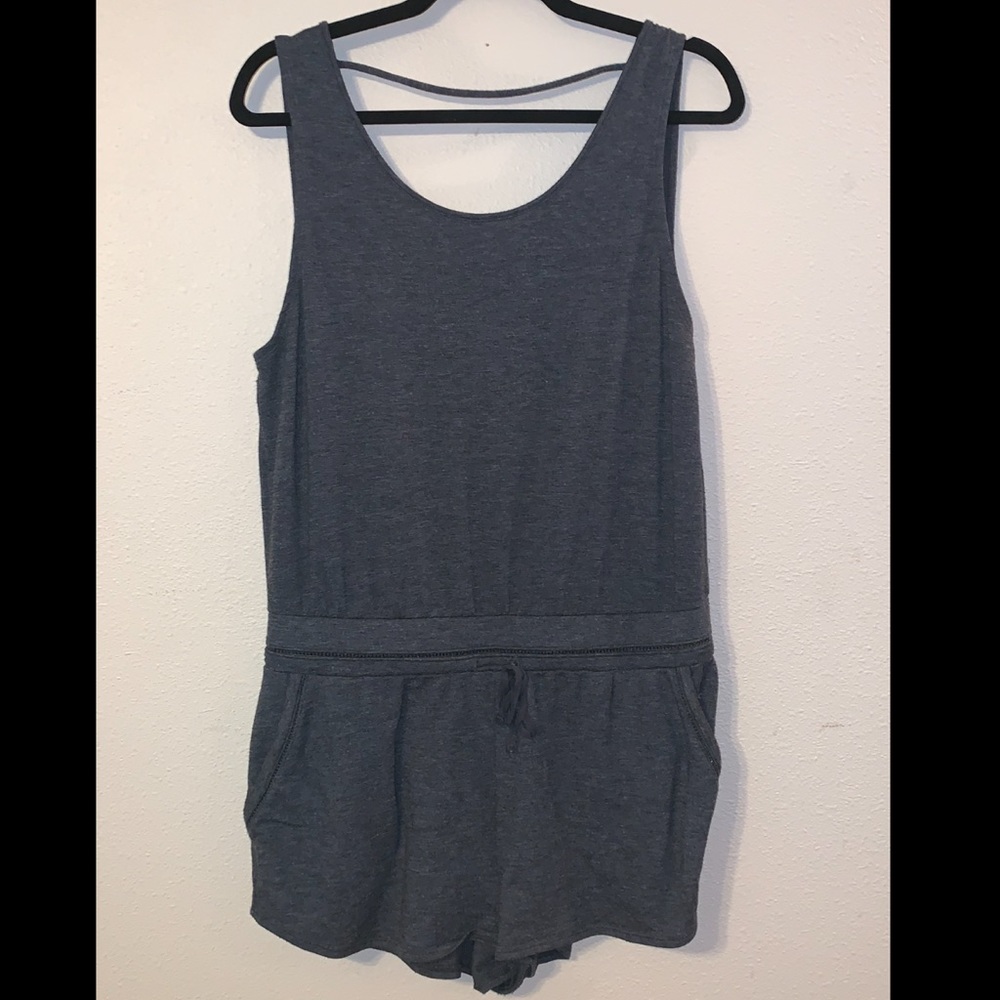 Grey Backless Romper